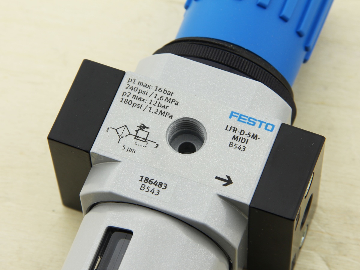 картинка  Фильтр-регулятор давления Festo LFR-1/4-D-5M-MIDI 186483  от интернет магазина sbild.ru